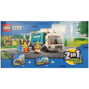 LEGO&reg; City 66744 - Vorteilspaket, 2-in-1 Bundle M&uuml;llwagen und Elektro-Sportwagen