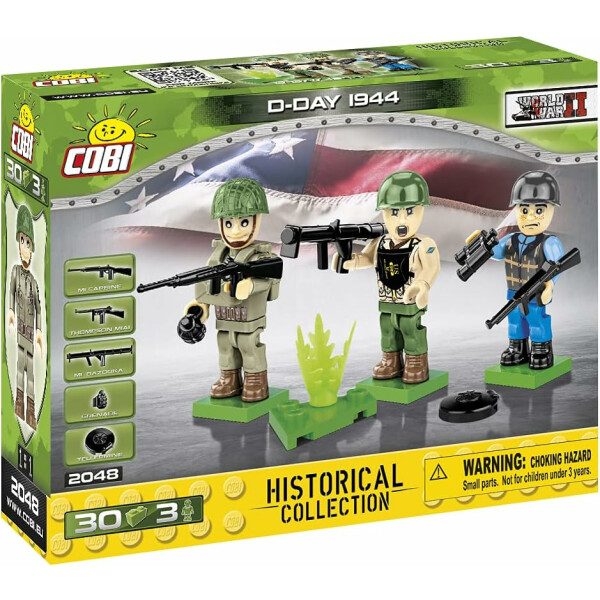 COBI 2048 - D-Day 1944 Soldaten-Figuren mit Zubehör
